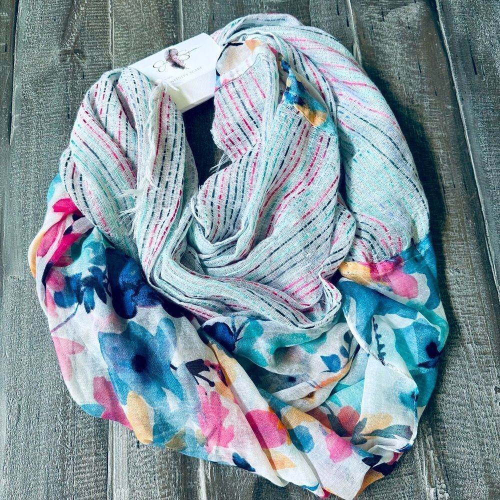 Jessica Simpson Floral Multi Lightweight Infinity Scarf
